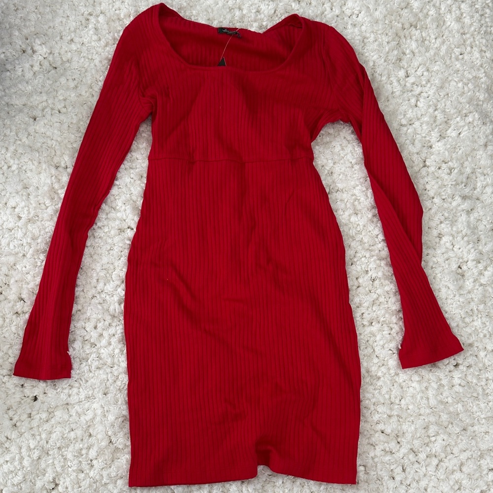 Wild Fable Vibrant Red Ribbed Top